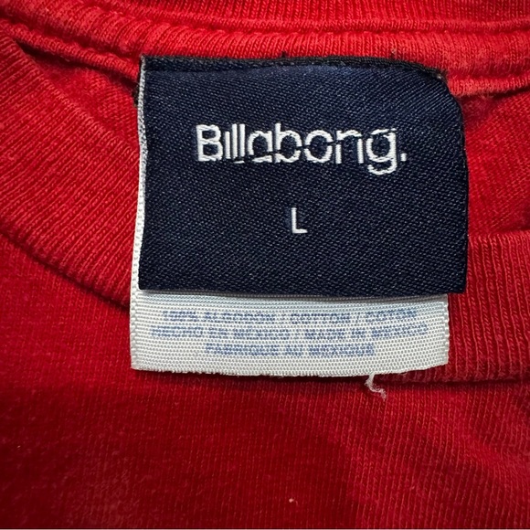 Rare Vintage Billabong T Shirt Red Graphic Print Tee Men’s Size Large Vtg Shirt - Picture 3 of 10